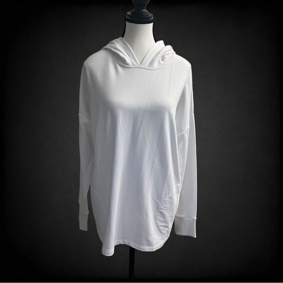 Zuda Z-Knit Long Sleeve Ribbed Cuffed Hooded Pullover Size Medium - Picture 1 of 6